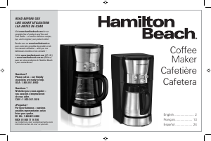 Manual Hamilton Beach 46899 Coffee Machine