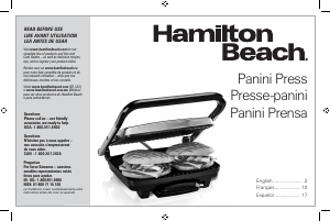 Handleiding Hamilton Beach 25410 Contactgrill