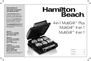 Handleiding Hamilton Beach 25601 Contactgrill