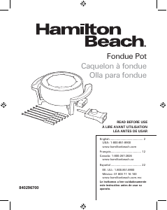 Handleiding Hamilton Beach 86201 Fondueset