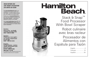 Manual de uso Hamilton Beach 70820 Robot de cocina