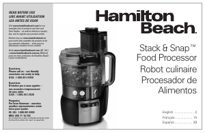 Manual Hamilton Beach 70729 Food Processor