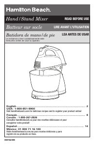Manual de uso Hamilton Beach 64658 Batidora de varillas
