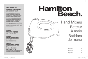 Manual Hamilton Beach 62689 Hand Mixer