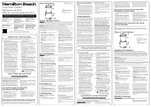 Manual de uso Hamilton Beach 33196 Slow cooker