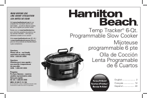 Manual de uso Hamilton Beach 33866 Slow cooker