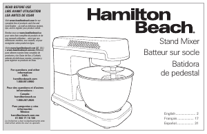 Manual de uso Hamilton Beach 63326 Batidora de pie