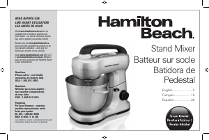 Manual de uso Hamilton Beach 63393 Batidora de pie