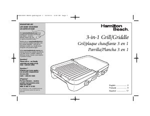 Handleiding Hamilton Beach 38546 Bakplaat