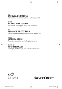 Manual SilverCrest IAN 75609 Balança de cozinha
