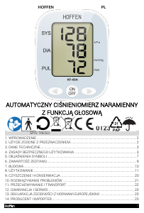 Handleiding Hoffen KF-65A Bloeddrukmeter