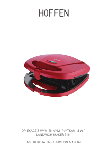 Manual Hoffen SM-9302M Contact Grill