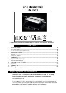 Instrukcja Hoffen CG-8551 Kontakt grill
