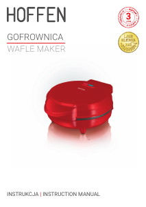 Instrukcja Hoffen WM-2213-1 Gofrownica
