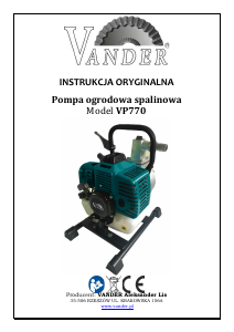 Instrukcja Vander VP770 Pompa ogrodowa