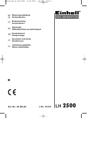 Rokasgrāmata Einhell LH 2500 Dārza smalcinātājs
