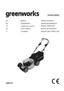 Manual Greenworks GD24X2LM46SP Lawn Mower