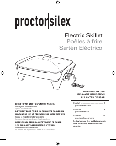 Manual de uso Proctor Silex 38526PS Sartén