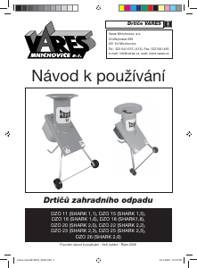 Manuál Shark DZO 18 Zahradní drtička