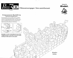 Руководство Puzz3D Mississippi Steamboat 3D паззл