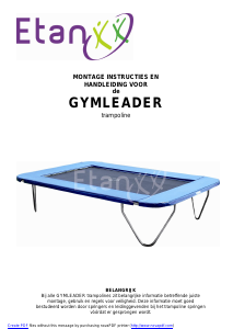 Handleiding Etan Gymleader Trampoline