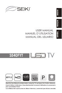Mode d’emploi Seiki SE40FYP1T Téléviseur LED