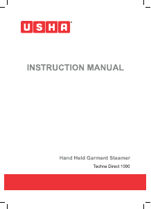 Manual Usha Techne Direct 1000 Garment Steamer