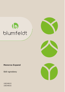 説明書 Blumfeldt 10034815 Menorca Expand ガーデンテーブル