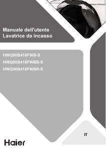 Manuale Haier HWQ90B416FWB-S Lavatrice