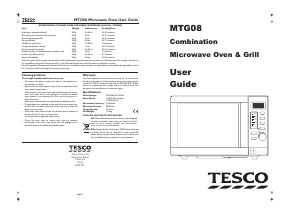 Handleiding Tesco MTG08 Magnetron