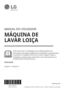 Manual LG DF455HSS Máquina de lavar louça