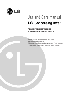 Manual LG RC8015C1 Dryer