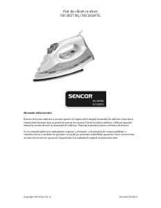 Manual Sencor SSI 2028YL Fier de călcat