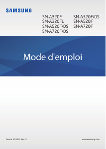 Mode d’emploi Samsung SM-A320FZINXEF Galaxy A3 Téléphone portable