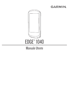 Manuale Garmin Edge 1040 Solar Ciclocomputer