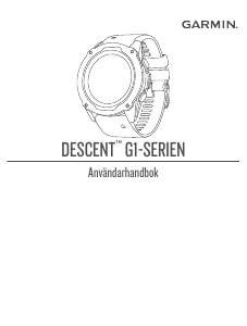 Bruksanvisning Garmin Descent G1 Dykdator