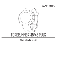 Manual de uso Garmin Forerunner 45 Smartwatch