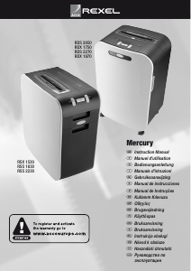 Handleiding Rexel Mercury RDX1750 Papiervernietiger