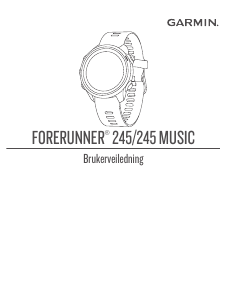 Bruksanvisning Garmin Forerunner 245 Sportsklokke