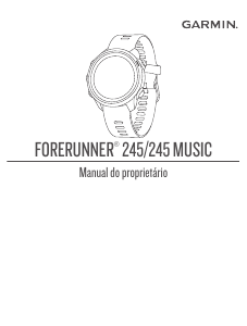 Manual Garmin Forerunner 245 Relógio desportivo