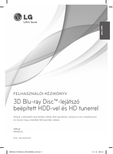 Használati útmutató LG HR550C Blu-ray lejátszó