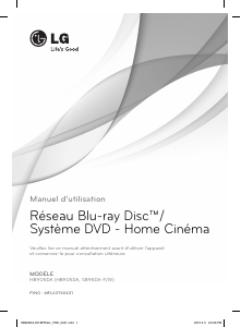 Mode d’emploi LG HB905DA Système home cinéma