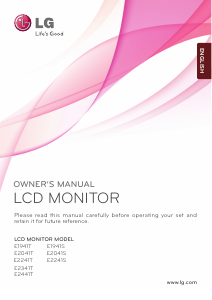 Manual LG E1941S-BN LCD Monitor