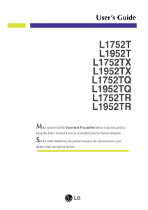 Handleiding LG L1952TQ-SF LCD monitor