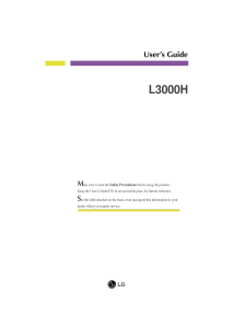 Manual LG L3000H LCD Monitor