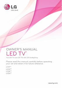 Manual LG 22LY540H LED Television
