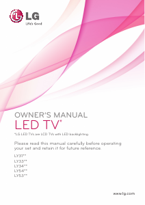Handleiding LG 22LY540M LED televisie