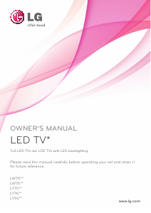 Handleiding LG 42LY760H LED televisie