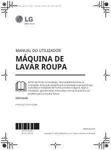 Manual LG F1P1CY2W Máquina de lavar roupa