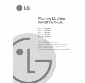 Manual LG WD-13150FB Washing Machine